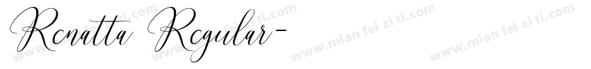 Renatta Regular字体转换